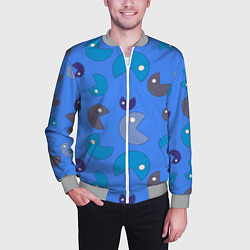 Бомбер мужской Кусака ПакМан паттерн, цвет: 3D-меланж — фото 2