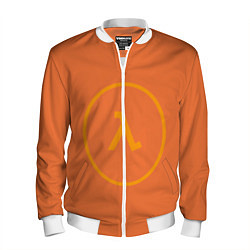Бомбер мужской Half-Life оранжевый, цвет: 3D-белый