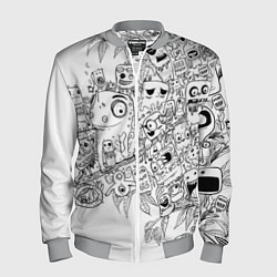 Бомбер мужской Дудлы с хамелеоном, цвет: 3D-меланж