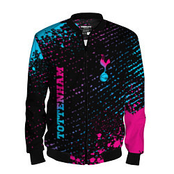 Бомбер мужской Tottenham - neon gradient вертикально, цвет: 3D-черный