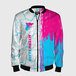 Мужской бомбер Hoffenheim neon gradient style по-вертикали