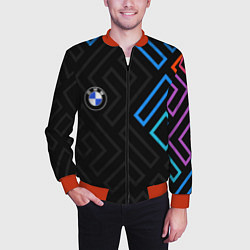 Бомбер мужской BMW brand color carbon, цвет: 3D-красный — фото 2