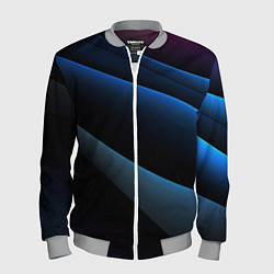 Мужской бомбер Синий стильный абстрактный геометрический стиль на