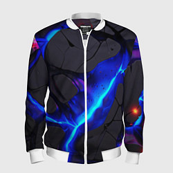 Мужской бомбер Темный синий неон из разлома плит