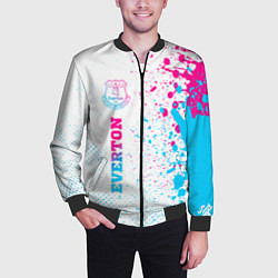 Бомбер мужской Everton neon gradient style по-вертикали, цвет: 3D-черный — фото 2
