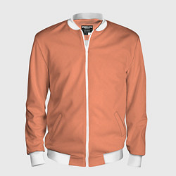 Мужской бомбер Насыщенный персиковый текстурированный