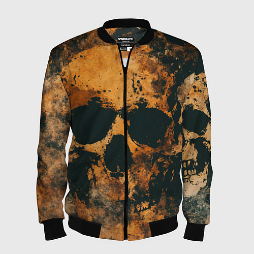 Мужской бомбер Гранжевые черепа / 3D-Черный – фото 1