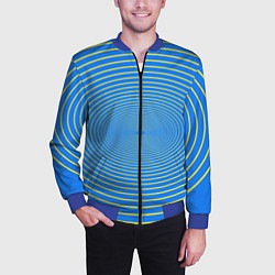 Бомбер мужской Трансформация овала, цвет: 3D-синий — фото 2