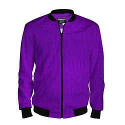 Бомбер мужской Фиолетовый текстурированный, цвет: 3D-черный