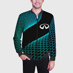Бомбер мужской Infiniti electro hexagon, цвет: 3D-черный — фото 2