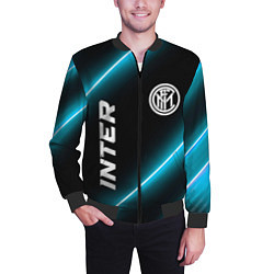 Бомбер мужской Inter неоновые лампы, цвет: 3D-черный — фото 2