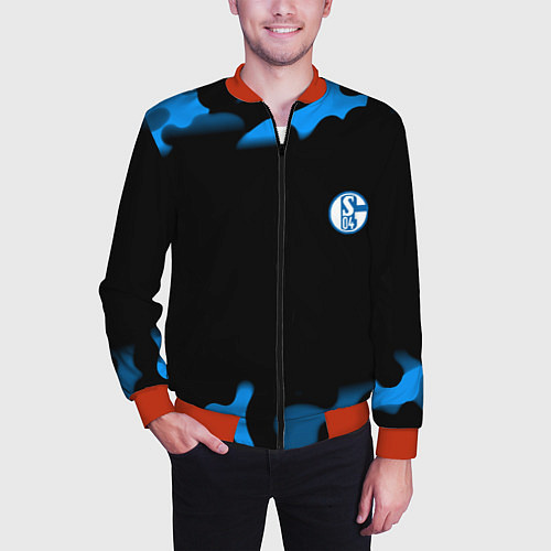 Мужской бомбер Schalke 04 fc camo / 3D-Красный – фото 3