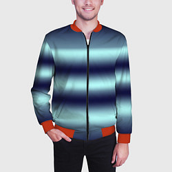 Бомбер мужской Полосы градиент, цвет: 3D-красный — фото 2