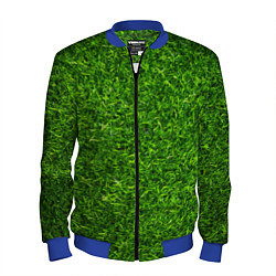 Бомбер мужской Текстура газона, цвет: 3D-синий