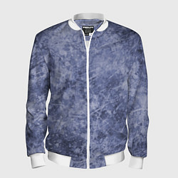Бомбер мужской Абстракция - синий лёд, цвет: 3D-белый