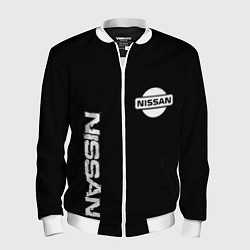 Мужской бомбер Nissan logo white auto