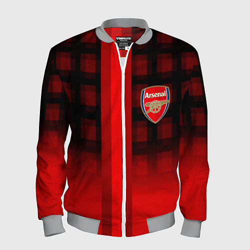 Мужской бомбер Arsenal fc sport geometry steel / 3D-Меланж – фото 1