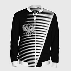 Бомбер мужской Герб текстура геомтерия, цвет: 3D-белый