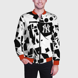 Бомбер мужской New York yankees - abstraction, цвет: 3D-красный — фото 2