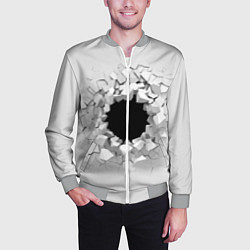 Бомбер мужской Взрыв стены изнутри, цвет: 3D-меланж — фото 2
