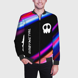 Бомбер мужской Babymetal neon rock lights, цвет: 3D-черный — фото 2