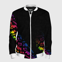 Бомбер мужской Marshmello neon dj, цвет: 3D-белый