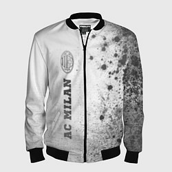 Мужской бомбер AC Milan - white gradient по-вертикали