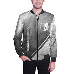 Бомбер мужской Danganronpa - grey gradient вертикально, цвет: 3D-черный — фото 2