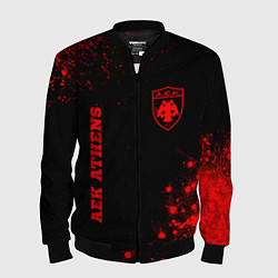 Мужской бомбер AEK Athens - red gradient вертикально