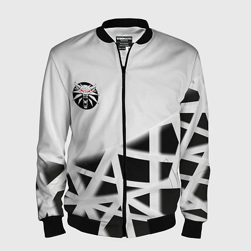 Мужской бомбер The Witcher 3 logo geometry / 3D-Черный – фото 1