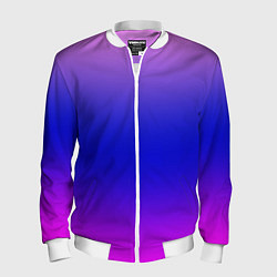 Бомбер мужской Неоновая градиент абстракция, цвет: 3D-белый