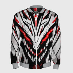 Бомбер мужской Красное абстрактное лицо монстра, цвет: 3D-меланж