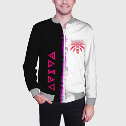 Бомбер мужской The Witcher logo краски, цвет: 3D-меланж — фото 2