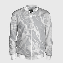 Мужской бомбер Светлый серый абстракция