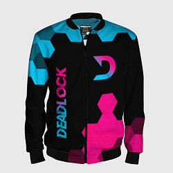 Мужской бомбер Deadlock - neon gradient вертикально