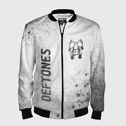 Бомбер мужской Deftones - white gradient вертикально, цвет: 3D-черный