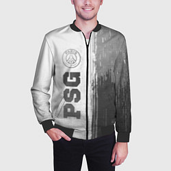 Бомбер мужской PSG - white gradient по-вертикали, цвет: 3D-черный — фото 2