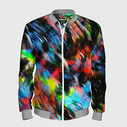 Бомбер мужской Цветные краски абстракция, цвет: 3D-меланж