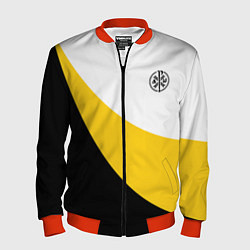 Бомбер мужской Сокрушу пред ним врагов его малый черный КЦК Никол, цвет: 3D-красный