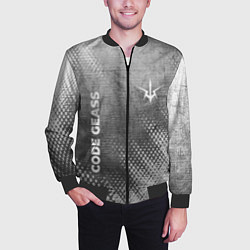 Бомбер мужской Code Geass - grey gradient вертикально, цвет: 3D-черный — фото 2