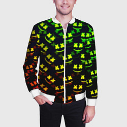 Бомбер мужской Marshmello кислотный, цвет: 3D-белый — фото 2