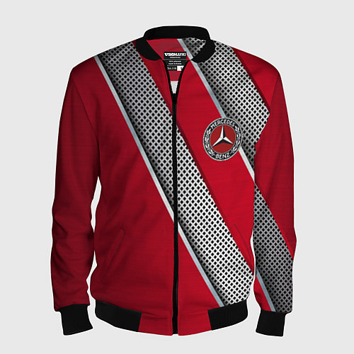 Мужской бомбер Mercedes carbon / 3D-Черный – фото 1