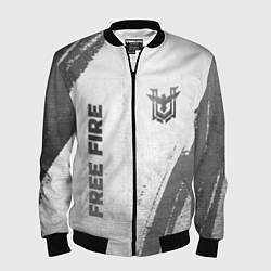 Мужской бомбер Free Fire - white gradient вертикально