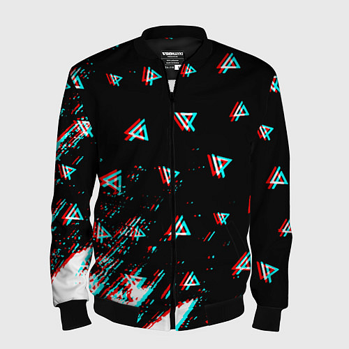 Мужской бомбер Linkin park glitch patern / 3D-Черный – фото 1