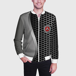 Бомбер мужской Mercedes металическая сетка, цвет: 3D-белый — фото 2