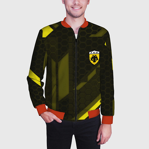 Мужской бомбер AEK fc geometry / 3D-Красный – фото 3