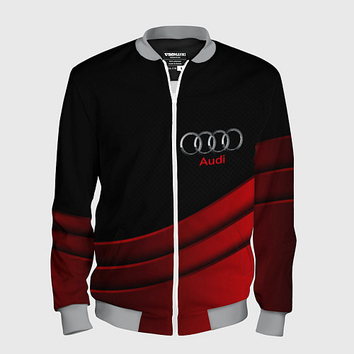 Мужской бомбер AUDI carbon metal / 3D-Меланж – фото 1