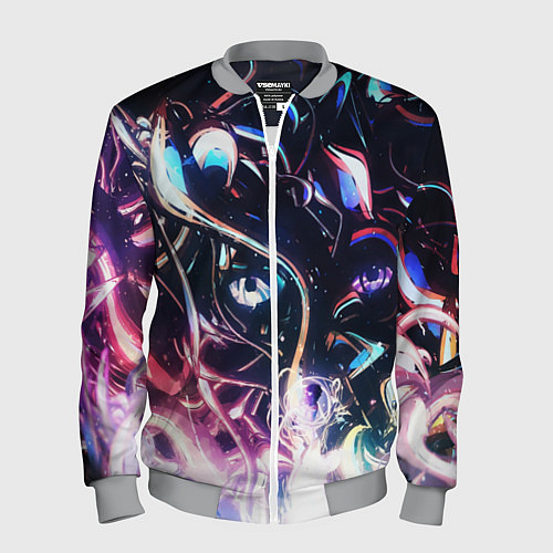 Мужской бомбер Фрактальный узор текстура / 3D-Меланж – фото 1