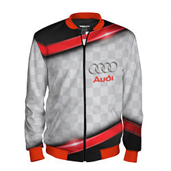 Бомбер мужской AUDI auto texture, цвет: 3D-красный