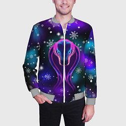 Бомбер мужской Космическая кобра, цвет: 3D-меланж — фото 2